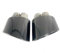 1 Paar Auspuffblende Kompatibel for Audi RS3 RS4 RS5 RS6 Doppeleinlass-Auspuffrohr Edelstahl Auto Schalldämpferblende(Black)