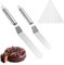 3 Pièces Spatules Coudées à Pâtisserie Spatule à Palette en Acier Inoxydable Avec 1 Grattoir Spatule Accessoire De Cuisson Pour La Décoration De Gâteaux