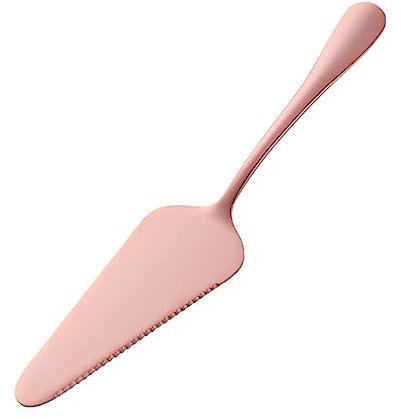 PRETYZOOM Spatola Per Torte Acciaio Inossidabile Con Seghettata Strumento Per Torte e Pizza Design Ergonomico e Facile Da Rosa