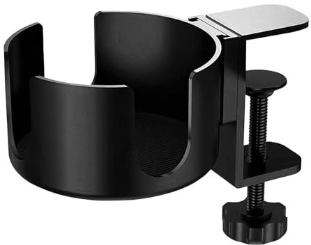 Portavasos De Mesa | Fuerte Soporte Magnético Desmontable para Bebidas | Organizador De Escritorio con Abrazadera, Portabotellas De Escritorio para Comedor, Cocina, Empresa