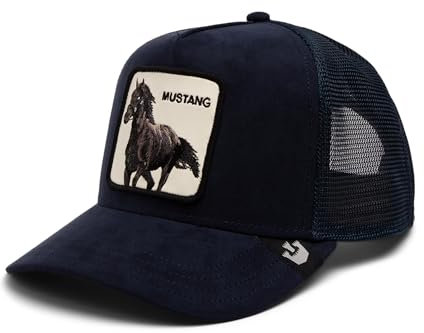 Goorin Bros. Original Recipe - Suede Collection Trucker Mütze für Damen und Herren, Marineblau (Wildleder-Mustang), Einheitsgr��e