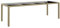 Iiaky Gartentisch mit Glasplatte Beige Poly Rattan Gartentisch Wetterfest Tisch Garten Outdoor Gartentisch Outdoortisch