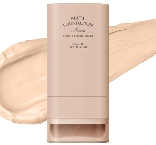 Face Foundation Stick | Concealer Stick | Face Makeup Foundation | Blemish Concealer | Feuchtigkeitsspendender Basisprimer | Tragbare Foundation | 20G Make-up-Concealer Mit Make-up-Pinsel