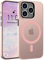 Andwing für iPhone 11 Pro Max Hülle Magnetisch [Kompatibel mit MagSafe] Matt Anti-Fingerprint Schutzhülle – Stoßfest Militärstandard (MIL-STD-810G), Ultradünn für iPhone 11 Pro Max-Rosa