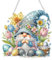 Lxmsja 5D Ostern Diamond Painting Anhänger, Gnom Diamond Painting Kinder Erwachsene, Hängende Ornament Bastelset Kreativ Set für Erwachsene Geschenk Mädchen 7 8 9 10 11 Jahre, Ostergeschenke Kinder