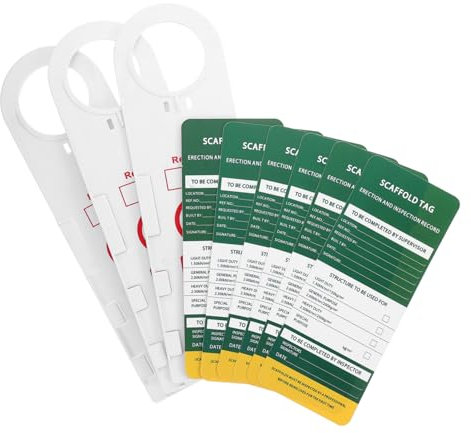 CHILDWEET Comprehensive Ladder Tag System Holders Inspection Tags Weatherproof Pvc for Indoor Outdoor Safety