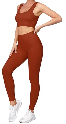 dohomiryo Ensemble de Sport Femme dos Soutien-Gorge+Leggings 2 Pièces | dohomiryo Ensemble de Vêtement de Sport Femme Soutien-Gorge de Sport+Leggings 2PCS De Yoga Sportswear Fitness Activewear