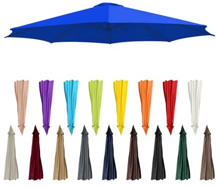 Replacement Parasol Canopy with Top Vent, Garden Umbrella Replacement Cover 2.0m 2.5m 2.7m 3.0m, Replacement Fabric, Parasol Replacement Canopy 6 Arms/8 Arms for Garden Patio Beach Pool