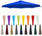Replacement Parasol Canopy with Top Vent, Garden Umbrella Replacement Cover 2.0m 2.5m 2.7m 3.0m, Replacement Fabric, Parasol Replacement Canopy 6 Arms/8 Arms for Garden Patio Beach Pool