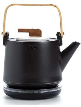 forestalk Electric Water Kettle Ceramic Electric Kettle 800ml Fast Boil Water Kettle Creative Quiet Boil Kettle Traditional Electric Kettle For Home Kitchen Electric Tea Kettle(Color:Black)