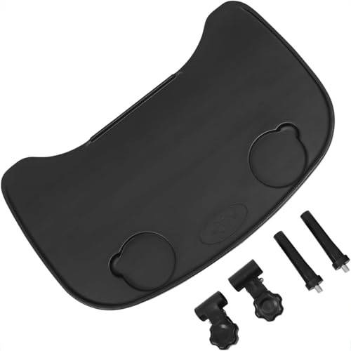 Plateau Universel Amovible For Fauteuil Roulant Avec 2 Porte-gobelets, Accessoire De Bureau For Manger, Lire Et Se Reposer(Black)