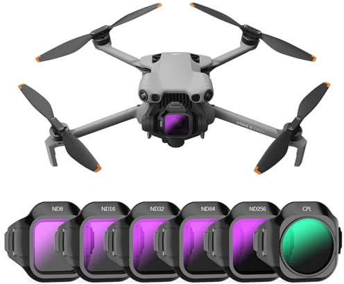 FPVtosky ND & CPL Filter Set kompatibel mit der DJI Mini 5 Pro, mehrfach beschichtete Filter aus optischem Glas, Drohnenkamera Zubehör (6Pack (CPL, ND8/16/32/64/256))