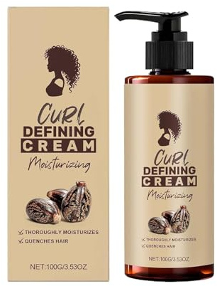 Curl definieren Creme für lockiges und welliges Haar, Anti-Frizz-Lockencreme, langlebige Verbesserungsformel mit nahrhafter Feuchtigkeit, Glättung, voluminisierende Haarlotion (1pc)