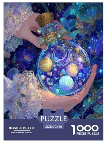 Galaxy Flasche Puzzle 1000 Teile Für Erwachsene interessant Erwachsenenpuzzle Geschicklichkeitsspiel Weihnachtspuzzle 70x50cm/1000pcs