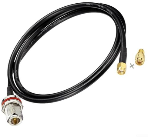 RP-für für sma auf N-Buchse Koaxialkabel für Helium HNT Hotspot Miner, für Nebra, für Bobcat und für rak, RG58 Antennenverlängerung 1m