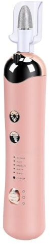 Pongnas Ponceuse à Ongles Électrique sans Fil, Lime à Ongles avec Batterie 2000 MAh, Lumière LED, Poignée Ergonomique, Couvercle Anti Poussière et 6 Têtes de Rechange for Manucure Pédicure