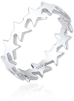 Elli Ring Damen Sterne Astro Universum in 925 Sterling Silber