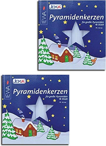 Pyramide Kerzen 17 x 100 mm, Weiß, 36 Stück