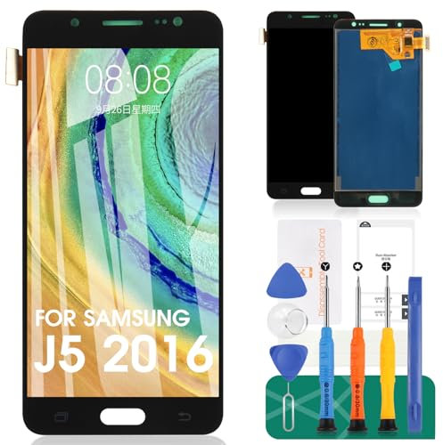 TFT-LCD-Bildschirm Ersatz für Samsung Galaxy J5 2016 J510 J510F J510F/DS J510G/DS 13,2 cm (5,2 Zoll) LCD-Display Touchscreen Digitizer (kein Original AMOLED) (schwarz)