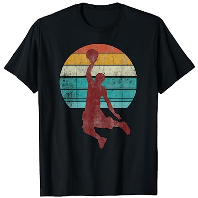 Retro Basketball Basketballspieler Jungs Jungen Teenager T-Shirt