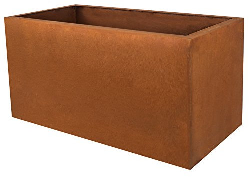 KÖHKO® Designer-Pflanztrog aus Cortenstahl Viva 120 x 47 x 42 cm | Pflanzkübel in Edelrost-Optik