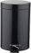 HOMION 3L Litre Round Pedal Bin Stainless Steel Toilet Bath Bathroom Kitchen Bin with Inner Bucket 3 Liter (Black)