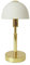 Glas-Tisch-Leuchte-Lampe MAIOLO Messing Glas weiß H: 33cm D: 15cm, E14, Wonhzimmer-Nachttisch-Fensterbank-Kommode-Leuchte-Lampe (Messing)