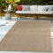 TT Home Flachgewebter In- & Outdoor Teppich Natürlicher Look Sisal Optik Beige Modern, Größe:80x150 cm