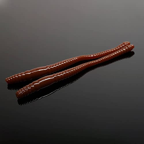 Libra Lures Dying Worm 7cm - Brown - 15Stück | Creaturebait