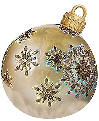 NRRN Aufblasbare Weihnachtskugel, dekoriert, riesige Weihnachtskugeln, Ornamente, aufblasbarer Weihnachtsbaumschmuck