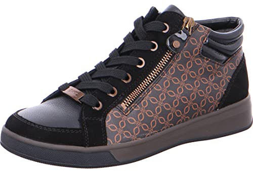 ARA Damen Osaka Low-Cut Sneaker, SCHWARZ,Moro, 44 EU Weit