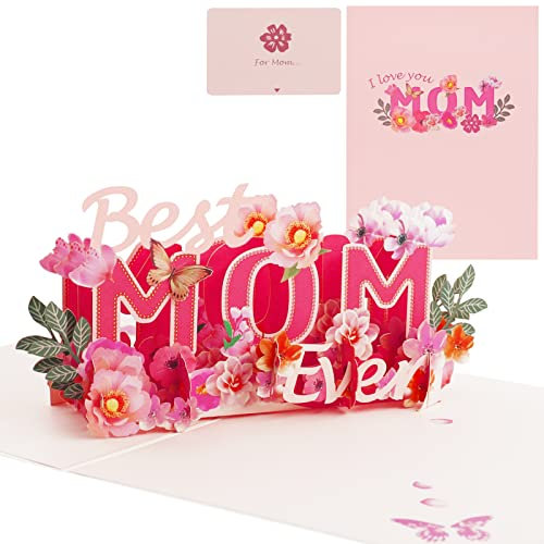 Shinybox Muttertagskarte, 3D Pop Up Grußkarte, Geschenk Mama Geburtstagsgeschenk für Mama Geburtstagskarte, Geburtstagskarte für Mama Special, Geeignet für Valentinstag, Muttertag(B)