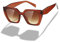 kimorn Sunglasses for Women Men Trendy Retro Trendy Sun Glasses 90’s Vintage Y2K Oversize Square Frame Shades Sunnies K1354 (Amber Frame Gradient Brown Lens)
