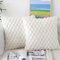 NIULAA Flauschig Kissenbezug 40x40 Creme Weiß 2er Set Plüsch Deko Kissenbezüge Weich Gestreift Kissenhülle Luxus Pelz Dekokissen Sofakissen Zierkissen Kuschelig Kissen Bezüge Wohnzimmer Sofa