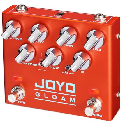 JOYO Bassgitarrenpedale Octave Fuzz Effektpedal High Gain mit Dual Independent Fußschalter für Bassist E-Gitarre Bass (GLOAM R-29)