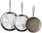 Redchef Set di padelle in acciaio inox e ceramica, a induzione, 20 cm, 24 cm, 28 cm, senza Ptfe e Pfoa Pfas, padella con rivestimento in ceramica, adatta a induzione, utilizzabile in forno, lavabile