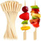50pc Bamboo Paddle Skewers - Biodegradable Wooden Cocktail Sticks for Burger Stacks, Vegetables, Fruit, Sweets, Appetisers and Platters (15cm)