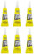 Maxifix 6PC 2g Superglue - Professional Super Strength Adhesive for Wood, Metal, Plastic & More - Ideal for Everyday Bonding Needs - High Impact Merchandising Unit with 6 Tubes
