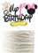 Arthsdite 1Pc Mini Mouse My 1st Birthday Cake Topper, Black Pink Glitter One Cake Decor, Cute Topper for Girl, Movie Character Themed First Birthday Party Decoration
