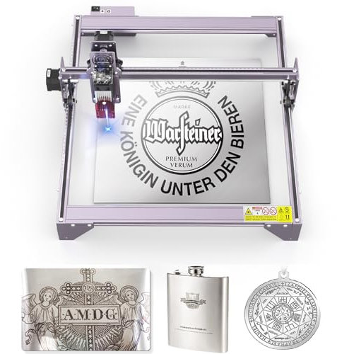 ATOMSTACK A-5 Grabadora Laser, 5W Cortadora Laser Maquina Laser Grabado y Corte, Laser Engraver para Madera, Acero Inoxidable, Cuero, Protección Ocular con Enfoque Fijo, Área de Grabado 400x410mm