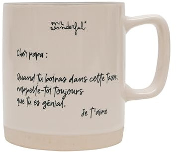 Mr. Wonderful - Mug - Cher papa - Mug en céramique avec un message pour les parents - Capacité : 43 cl, White
