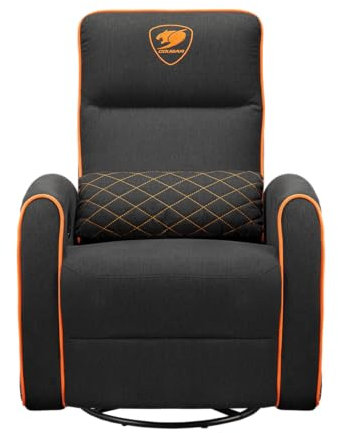 COUGAR Fidom Gaming Sofá: Soporte específico para el Cuerpo, tapicería de Lino de imitación, Acolchado especializado, Roca, reclinable y Giratorio, Soporte Lumbar, se Mantiene en el Bolsillo