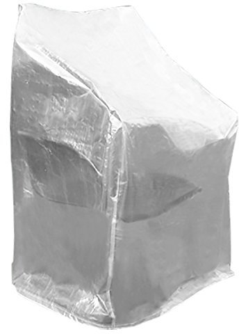 WOLTU Schutzhülle Gartenstuhl 68x96x110/150 cm, Abdeckung für Gartenmöbel, Abdeckhaube aus PE, Plane UV-Beständig wasserabweisend Winterfest reißfest, Transparent