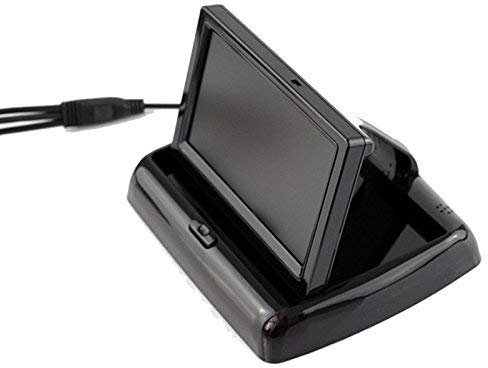 BGoodVision 4.3 Zoll Auto PKW Dash Fold-fähig TFT LCD Monitor für Rückfahrkamera Frontkamera Rückfahrsystem DVD Media Player Sicherheit Fahr mit 2 RCA Cinch Kanal