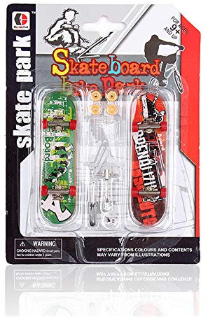 Sipobuy 2 stücke DIY Montage Mini Finger Skateboard Deck LKW Skate Park Bord, Junge Kids Kinder Präsentieren