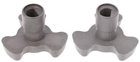 jiheousty 2 Piezas 17mm Horno microondas Placa giratoria Rodillo Guía Soporte Acoplador Bandeja Eje