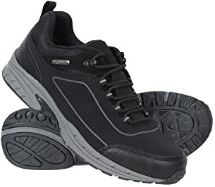 Mountain Warehouse Ramble Softshell Mens Waterproof Shoes - IsoDry Sneakers with High Traction Outsole & EVA Cushioning - All Season Walking, Hiking, Outdoors & Trekking Charcoal Adult Shoe Size 6