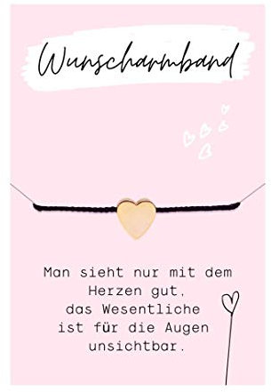 Wunscharmband Herz Roségold/Make a wish/Glücksarmband