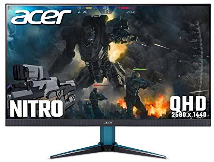 Acer Nitro VG271USbmiipx 27 Inch Quad HD Gaming Monitor (IPS Panel, FreeSync, 170Hz (OC), 1ms, HDR 400, DP, HDMI, Black/Blue)