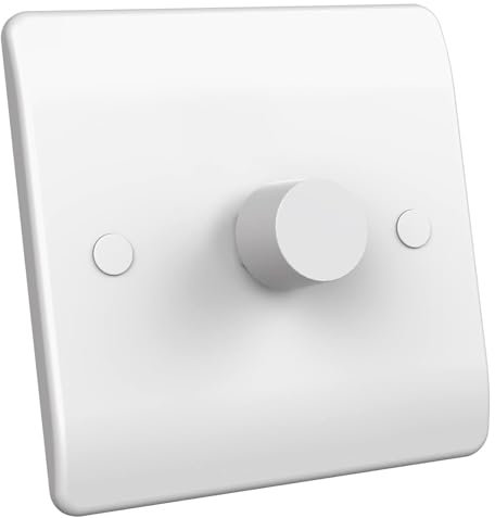 Zigtiger Dimmer Light Switch Led Dimmer Switch 3-100W Led Dimmer Switch 1 Gang Dimmable LED Incandescent Halogen Bulbs/White